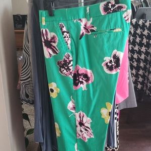 Floral ankle pants